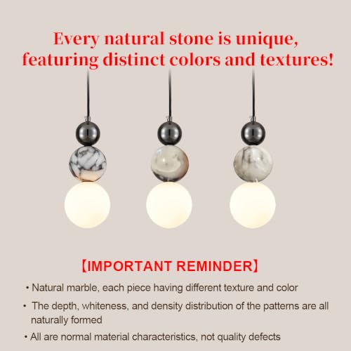 Natural Alabaster Marble Pendant Light (natural marble)