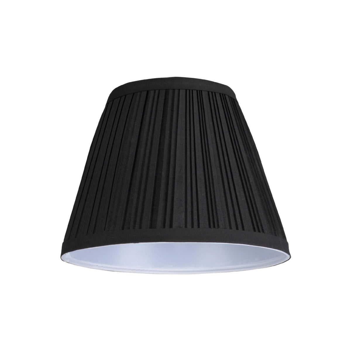 33005A Transitional Hardback Empire Shape Spider Construction Lamp Shade in Pleated Black (Black)
