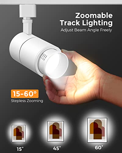 3 Color Zoomable 20W LED Track Lighting Heads H Type (White)