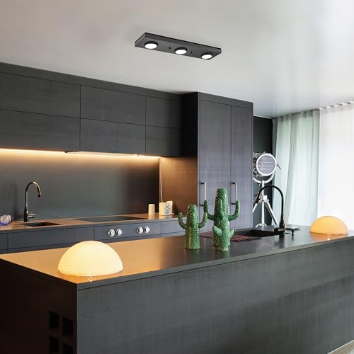 3 Light Matte Black LED Integrated Track Lighting (Black, Bleecker)
