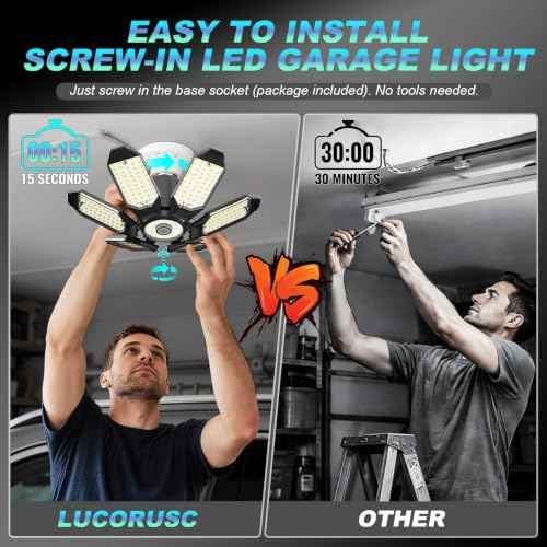 Led Garage Lights 4 Pack 200W Super Bright Ceiling Led Shop Lights (4 PACK Garage Lights)