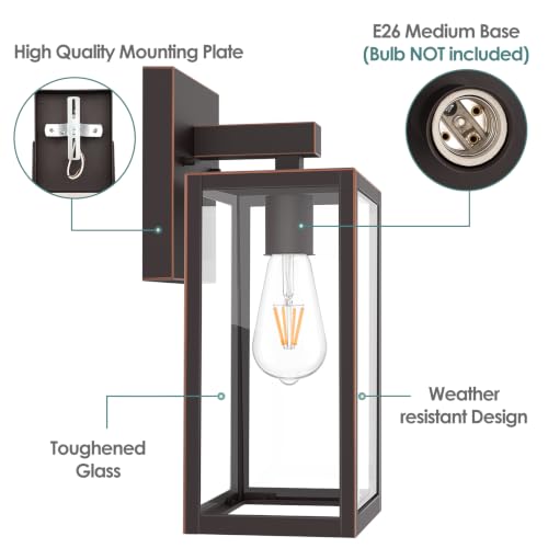 Outdoor Wall Light Fixture (Oil-Rubbed Bronze / X-Large)