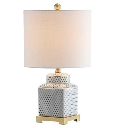 Cleo 21.5" Ceramic Metal Ginger Jar Table Lamp