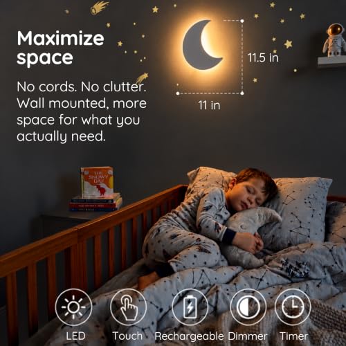 Moon Wall Light for Moon and Stars Decor (Moon)