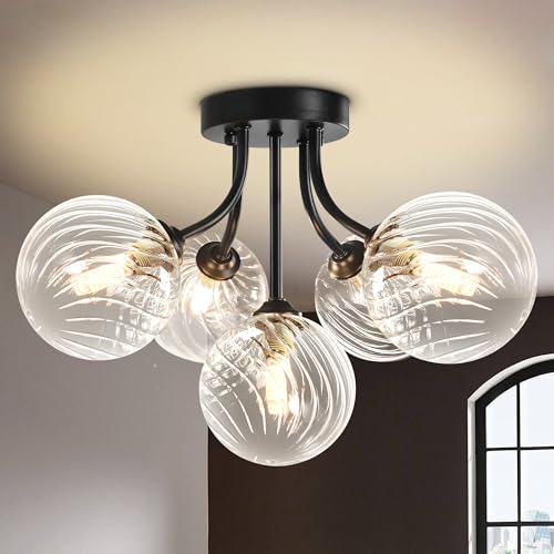 Sputnik Chandeliers for Bedrooms with Glass Globe