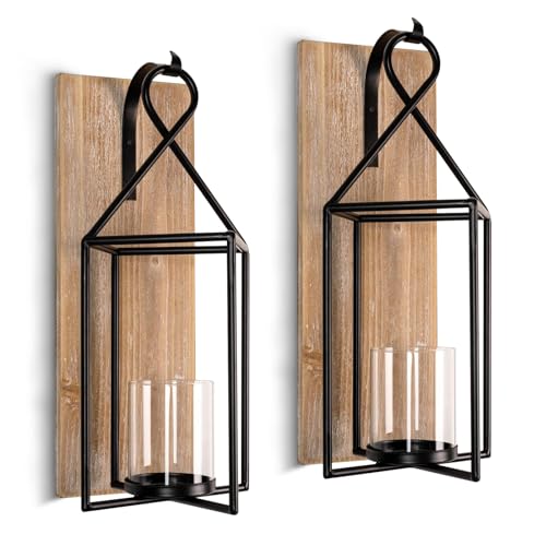 Wall Candle Sconces Set of 2 (Gray)