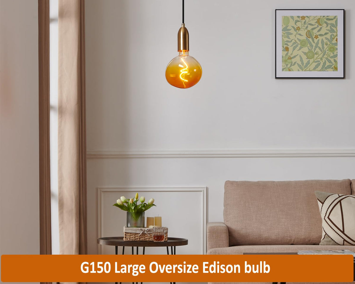 G150 Oversized Large Edison LED Bulb (Gradient Orange)