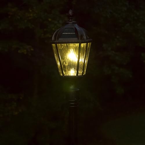 Outdoor Solar Post Light (Single Lamp Only - Post Mount / Brushed Bronze)