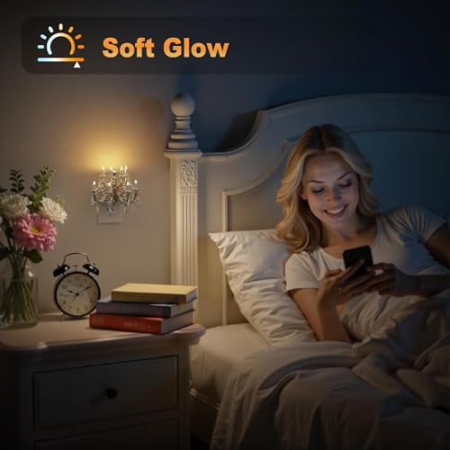 Night Lights Plug Into Wall (Chandelier-3000K / 2 Pack)