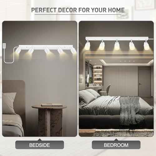 Track Lighting Plug in (White / 30" 5-Light Track Lighting)