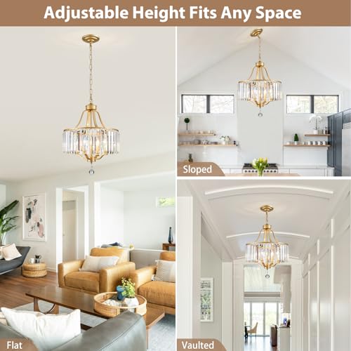 Gold Crystal Chandeliers for Dining Room (169-Gold)