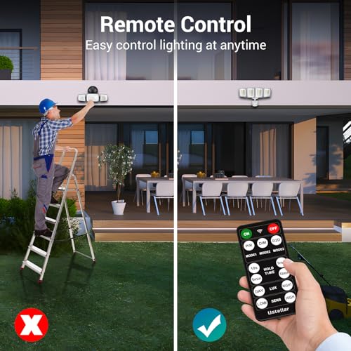 100W LED Security Lights Motion Sensor Outdoor D2D Floodlight Bright Remote (2-Pack)