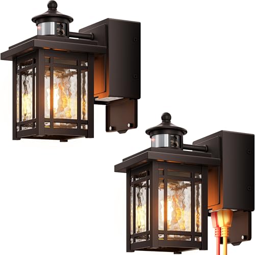 Outdoor Porch Light with Outlet (ORB / 2-pack)