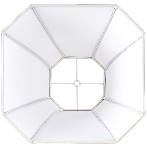 Cream Square Cut Corner Bell Lamp Shade Set of 2 Medium Lampshade 6.5``Top×13``Bottom×10.6``Hight (13IN 2 PACK / Cream)
