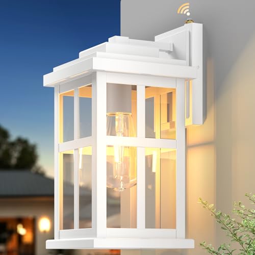 Large White Outdoor Wall Lights (Large Dusk to Dawn 1 Pack / White)