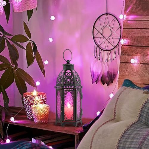 Halloween Lanterns Decorations Indoor & Outdoor (Medium / Purple - 11''h)