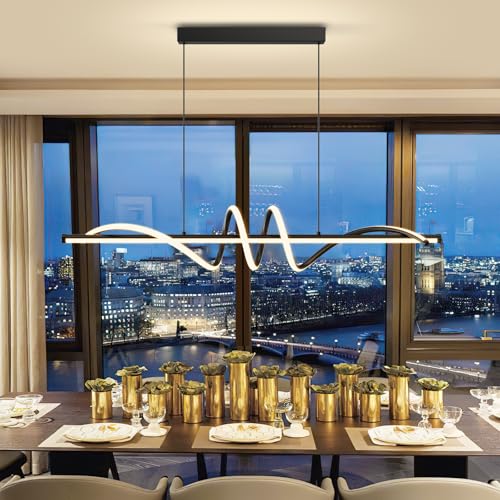 Modern LED Pendant Lights (A-Black / 47inch)