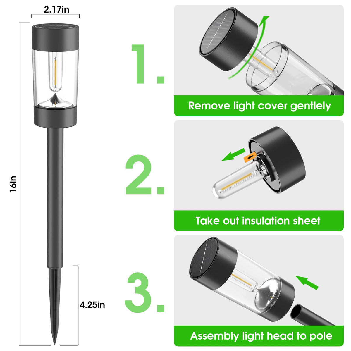 Solar Pathway Lights Outdoor Waterproof (Cold)