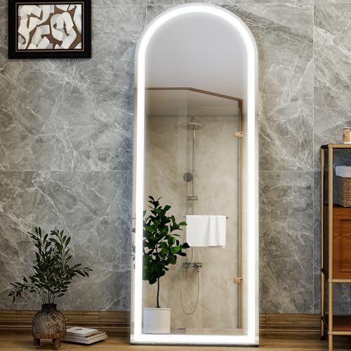 20"x56" Arched Full Length Mirror LED Lighted Floor Standing Mirror (Arched / 56"L x 20"W)