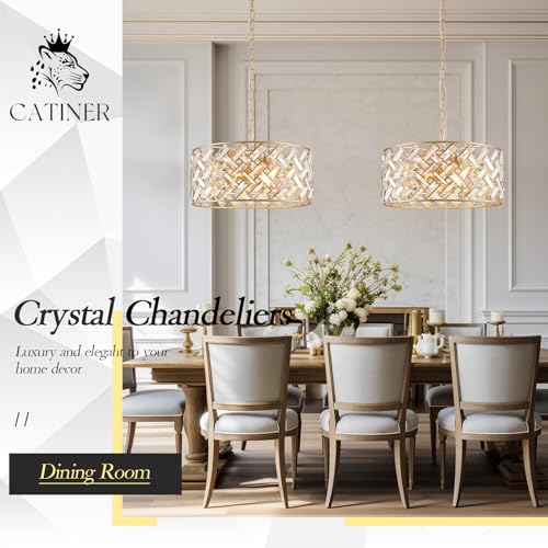 18" Gold Crystal Chandelier (Large Gold)