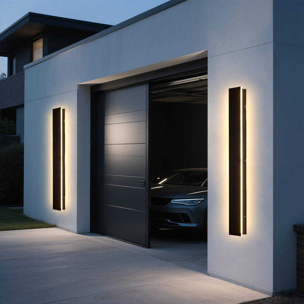 Modern Outdoor Wall Lights (3000K Warm Light / 2pack-59Inch*4.72inch)