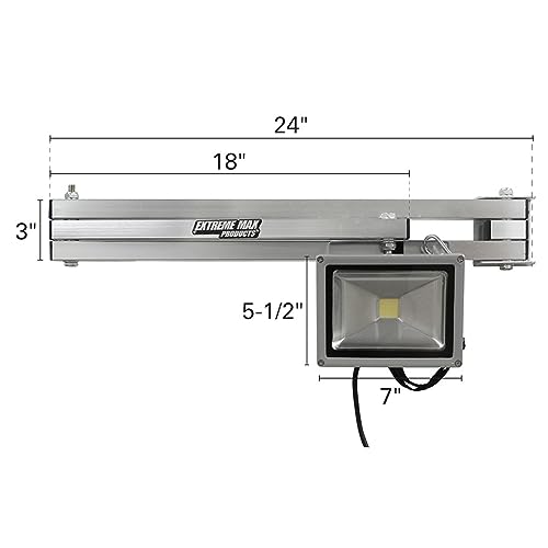 5001.6065 Adjustable Aluminum Swing Arm LED Industrial Work Light for Warehouse Race Trailer Shop Garage Workbench