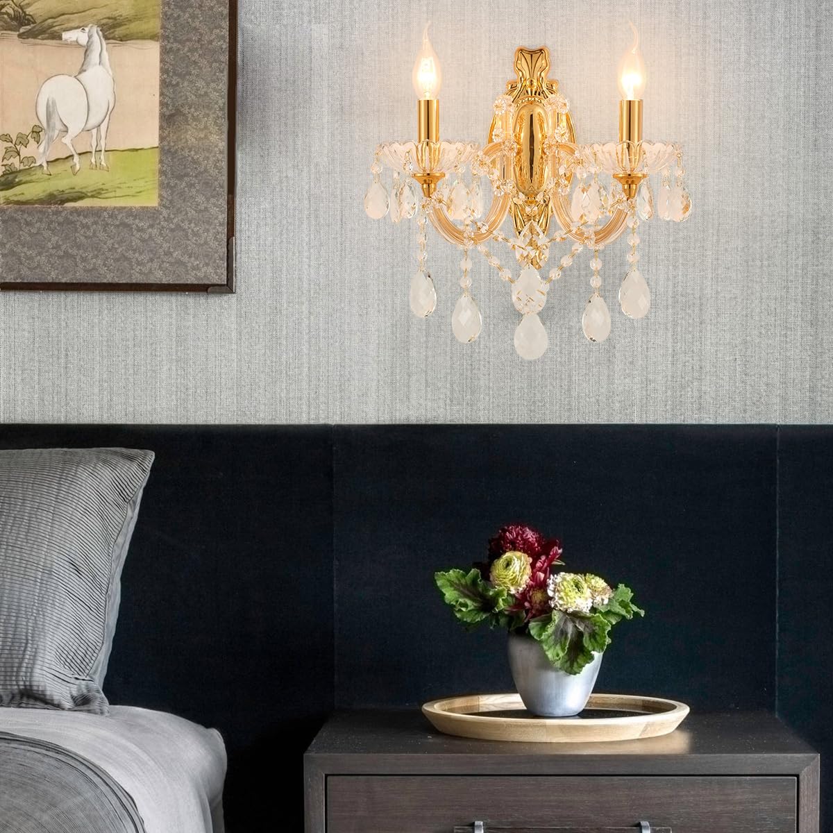 Gold Traditional Crystal Wall Sconce (YL6065G-2)