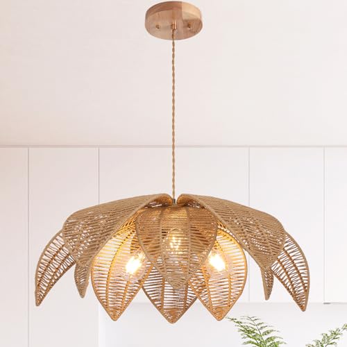 Hand Woven Rattan Chandelier