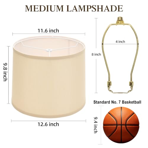Drum Lamp Shades Set of 2 (Warm-Yellow)