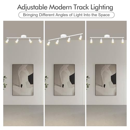 4 Light Track Lighting Fixtures Ceiling (4 light white)