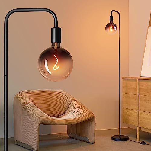 Floor Lamp for Living Room White Black