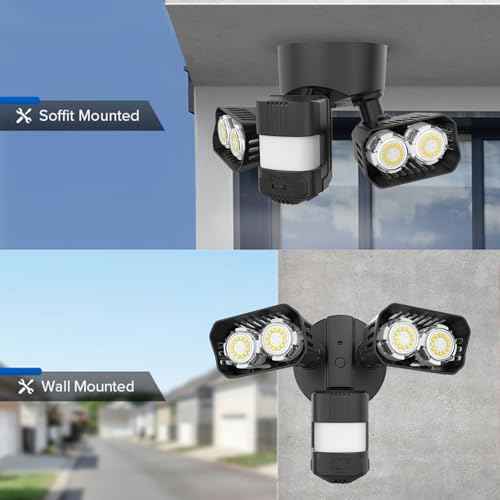 28W 3500LM Motion Sensor Outdoor Lights (Black / 3500lm)