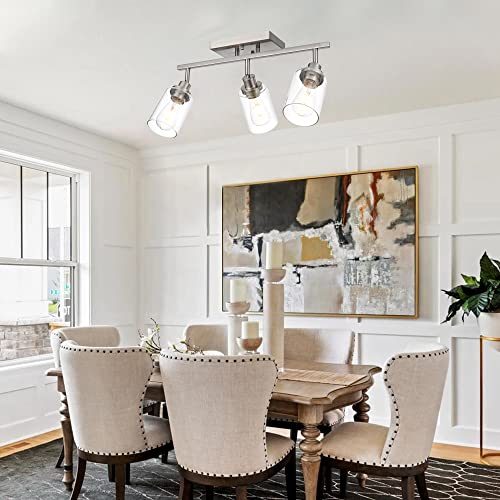 3 Light Bathroom Vanity Light Brushed Nickel Track Lighting Ceiling (Brushed Nickel / 3-Light)
