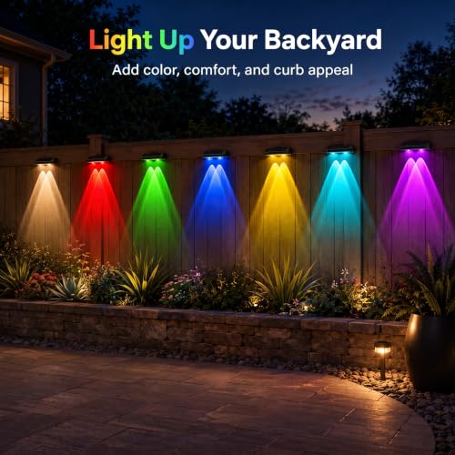 Solar Fence Lights Outdoor