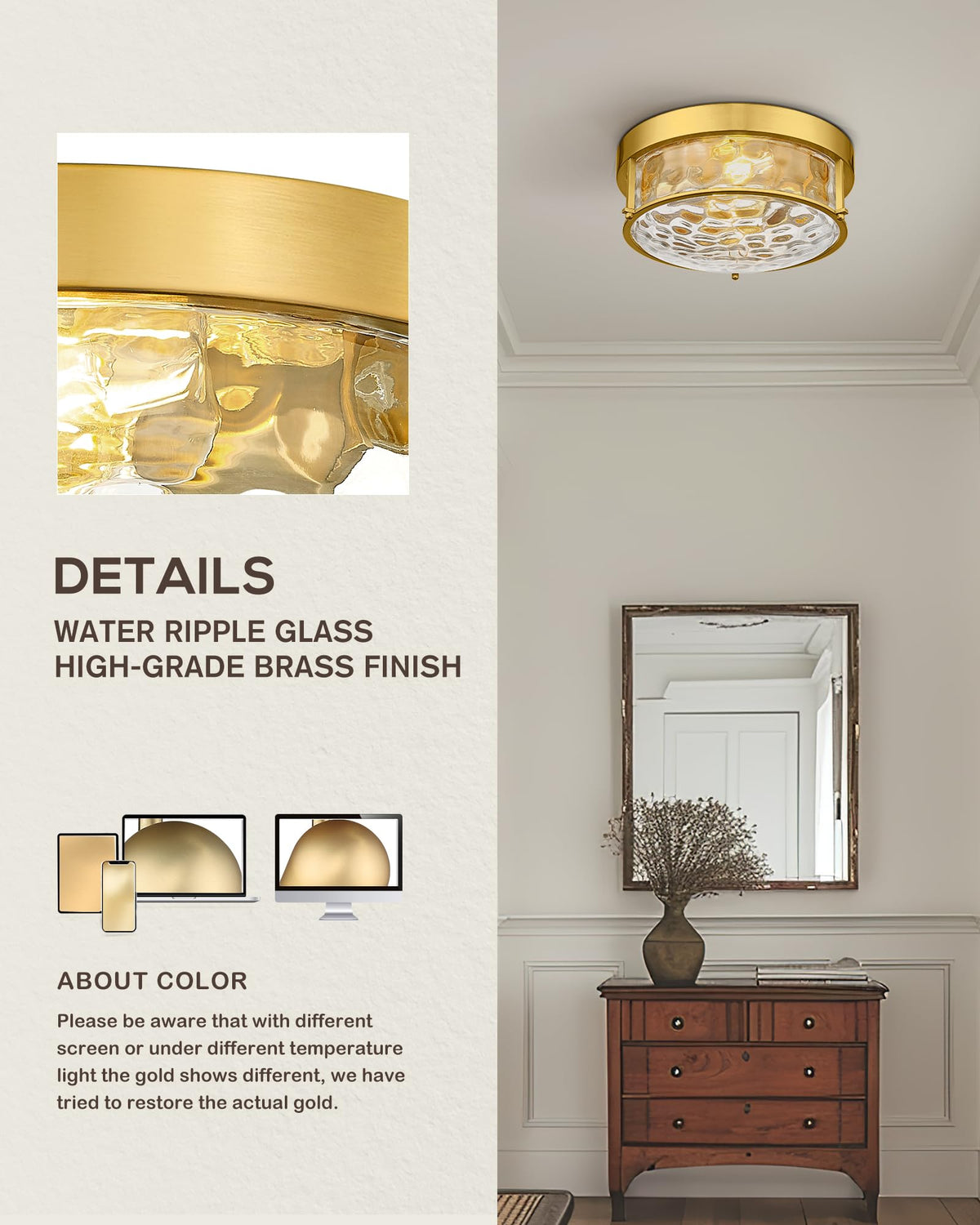 Modern Ceiling Light (Gold)