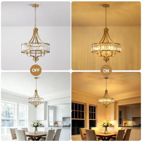Gold Crystal Chandelier (Gold / 20''/5-Light)