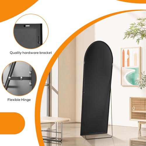 16"x59" Arched Mirror Full Length (Black / 59"L x 16"W)