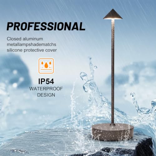 2Pack Rechargeable Cordless Table Lamp (2pack Lce Flower Brown)
