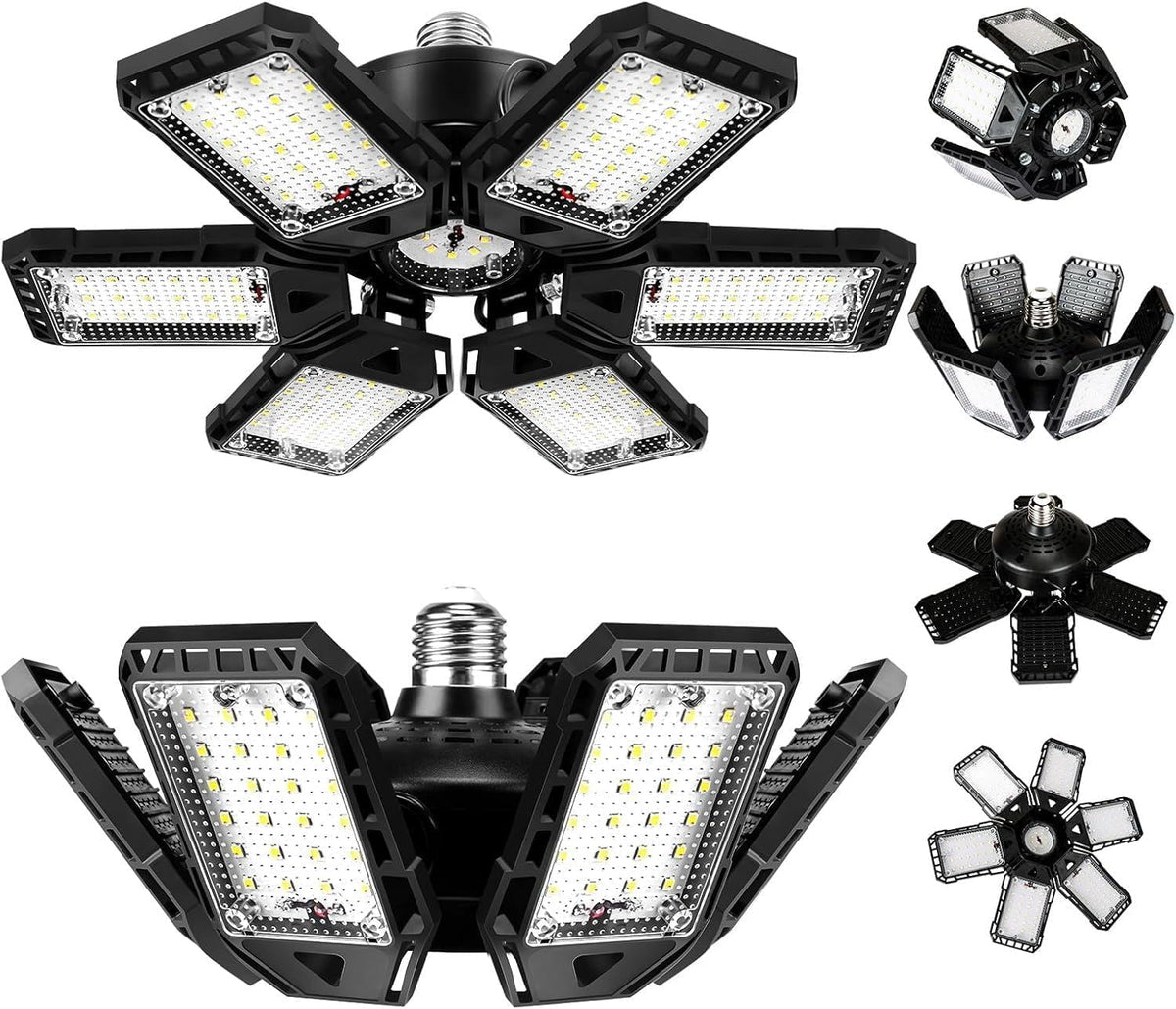 LED Garage Lights 180W 18000LM 6500K (6+1 Panels-01)