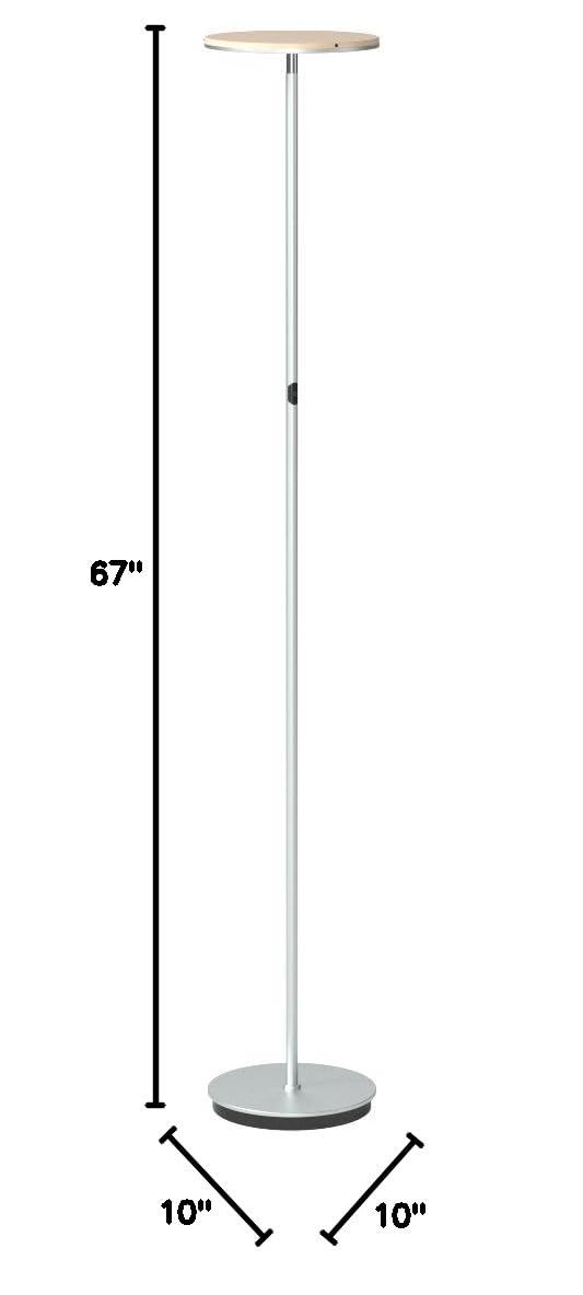 Sky Flux Dimmable LED Floor Lamp (Silver)