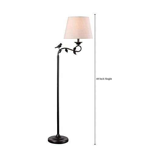 Birdsong Swing Arm Floor Lamp with Oil Rubbed Bronze with Gold Highlights Finish (Swing Arm Floor Lamp / Oil Rubbed Bronze with Gold Highlights)