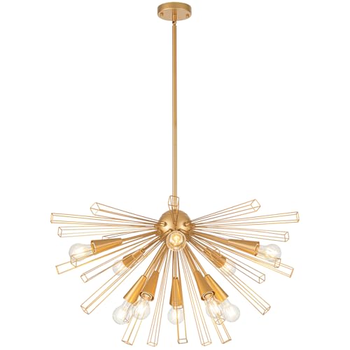 Modern 10 Light Sputnik Chandelier