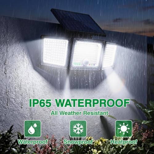 Solar Outdoor Lights Motion Sensor (Cool White / 3 Pack)
