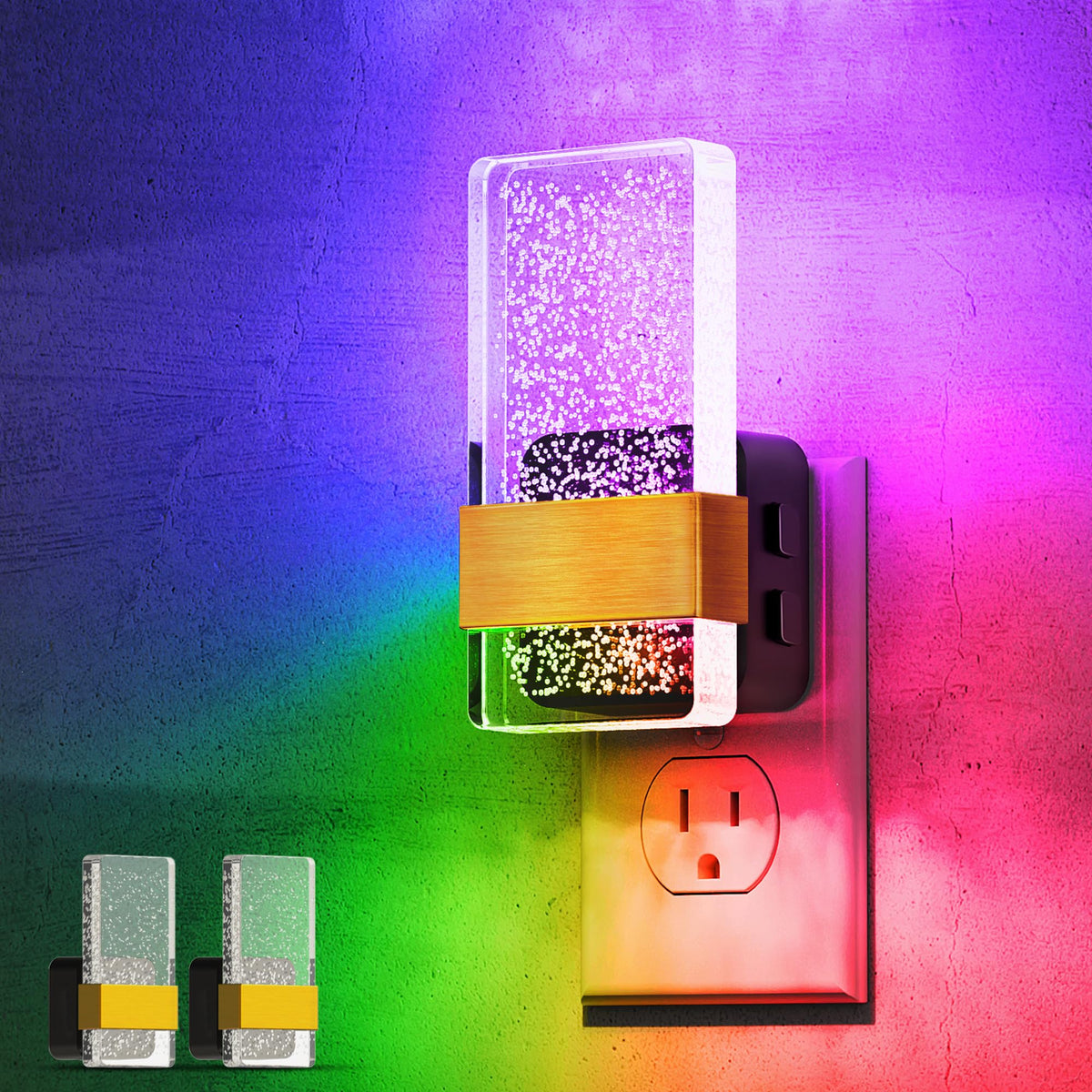 Night Lights Plug Into Wall (Golden)