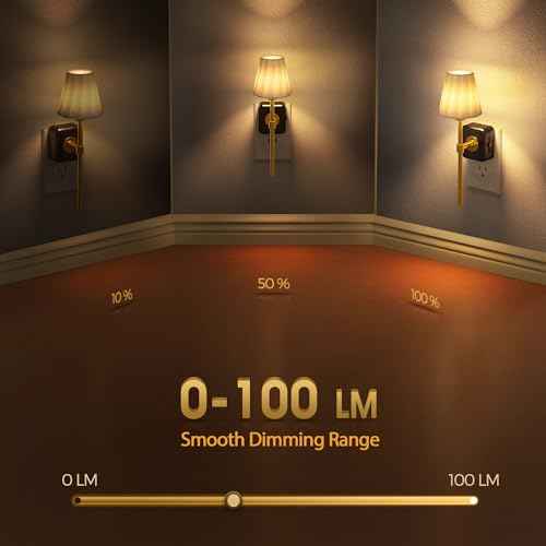 LED Night Lights Plug into Wall (Gold / 1 Pack)