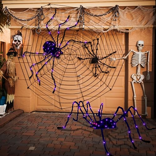 Halloween Decorations Outdoor Giant Spider Light Up Spider 5Ft