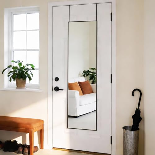 47x14 Inch Full Length Mirror (Black-rect / 47"L x 14"W)