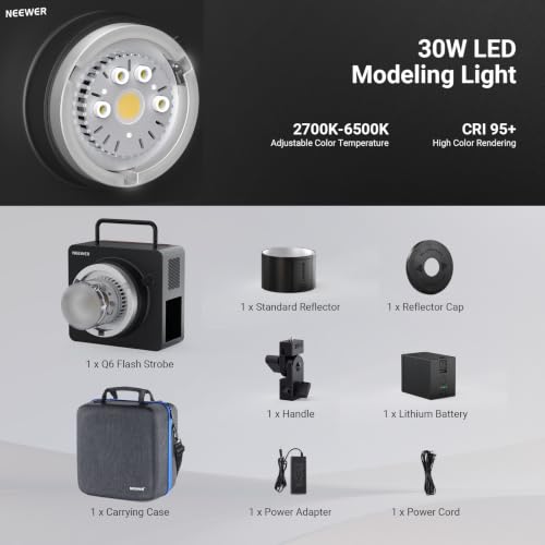 Q6 600Ws 2.4G TTL Outdoor Studio Flash with App Control 1