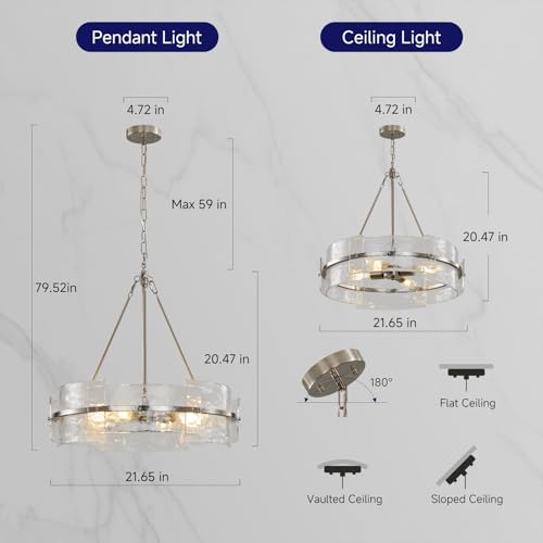 Modern Brushed Nickel Dining Room Chandeliers (Brushed Nickel)