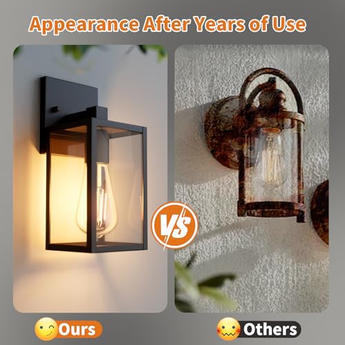 Outdoor Light Fixtures Wall Mount (Black / 10.24'')
